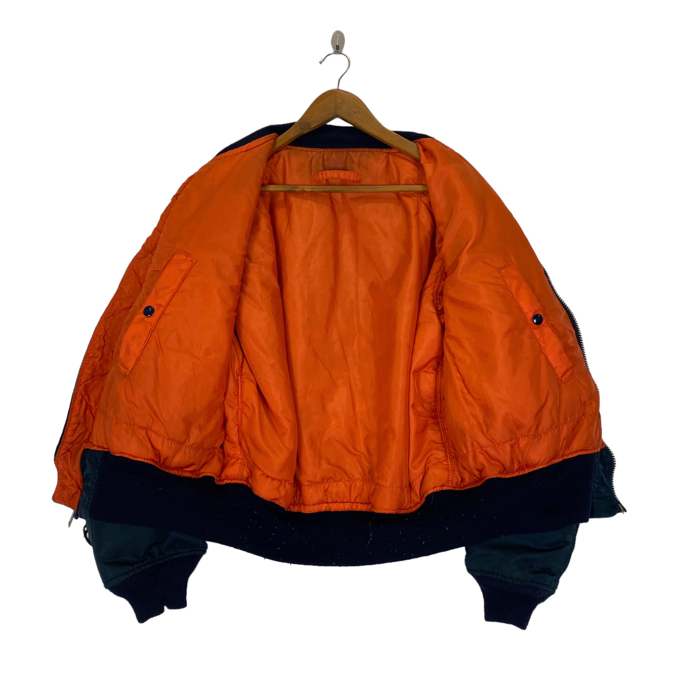 Vintage Alpha Industries Reversible Ma1 Bomber Jacket Size