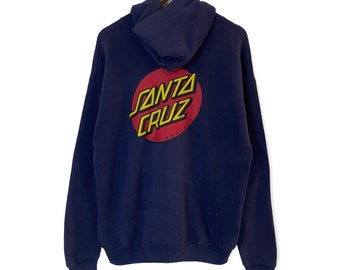 Selten!! Vintage 90er Jahre Santacruz Skateboards Sweatshirt Hoodie Größe M