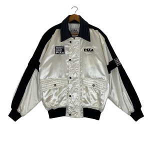 Vintage PIAA MOTORSPORTS satin bomber | varsity jacket racing size Large