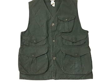 Vintage Filson Tin Cloth Weste Jagd Cargo Größe L Made in USA