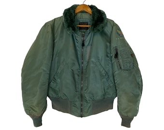 Alpha Industries Vintage USAF B15 Bomber Jacket Medium Blue Made