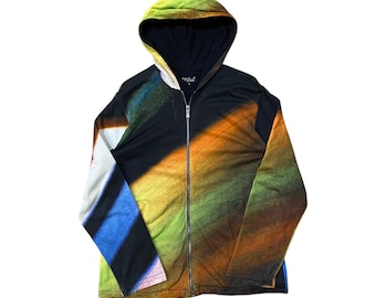 Amazing!! Agnès b. cotton "Diagonals" print Aglaë unisex jacket.