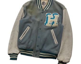 Very Rare Vintage Hysteric Glamour Leather Sleeve Varsity Very Rare Vintage Hysteric Glamour Leather Sleeve Varsity