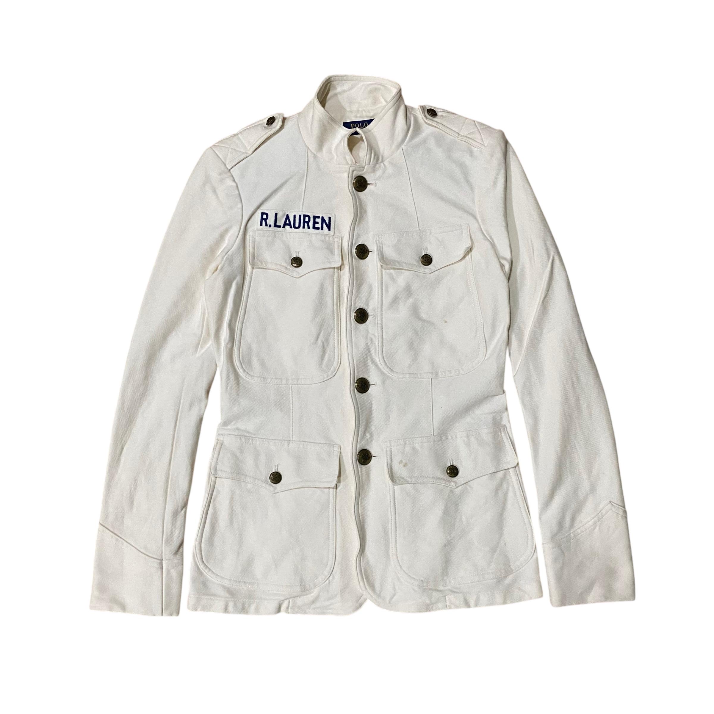 Polo Ralph Lauren Military Style Button White Jacket - Etsy