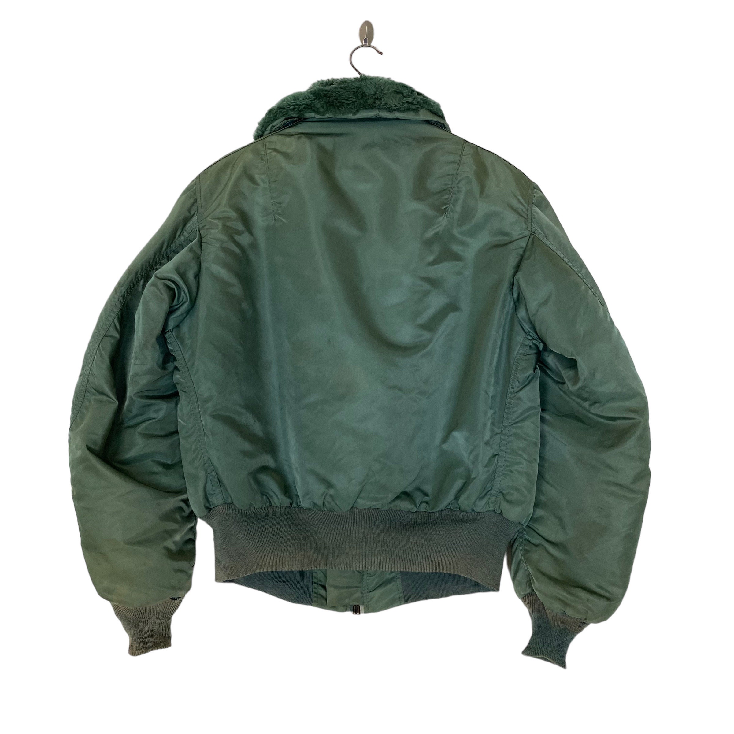 VINTAGE ALPHA IND TYPE B-15D USAF FLIGHT JACKET 70/80 SAGE