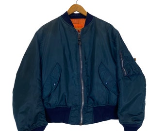 80s alpha USA製　reversible ma-1 bomber Vintage 80's-90's Alpha Bomber Jacket With 