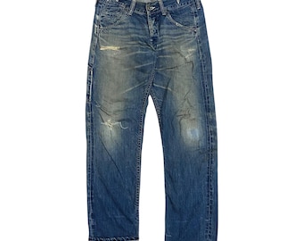Vintage Johnbull distressed selvedge jeans straight cut Made in Japan