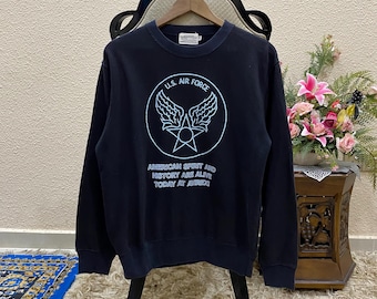 Sudadera vintage Avirex de la Fuerza Aérea de EE. UU., talla L