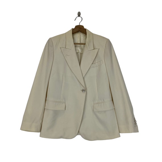 Maison Margiela, Maison Margiela No4 single button cream blazer | Maison Margiela Paris blazer jacket size 38 made in Italy