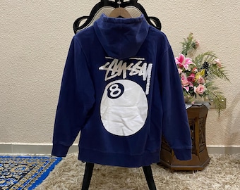 【即完モデル‼︎】STUSSY☆袖ロゴ 青 フルジップ パーカー D158 STUSSY SPORT ZIP HOODIE ジップ ロゴ パーカー ステューシー (STUSSY