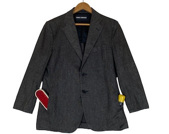 Vintage Issey Miyake Men Brown Textured Blazer Japanese Designer