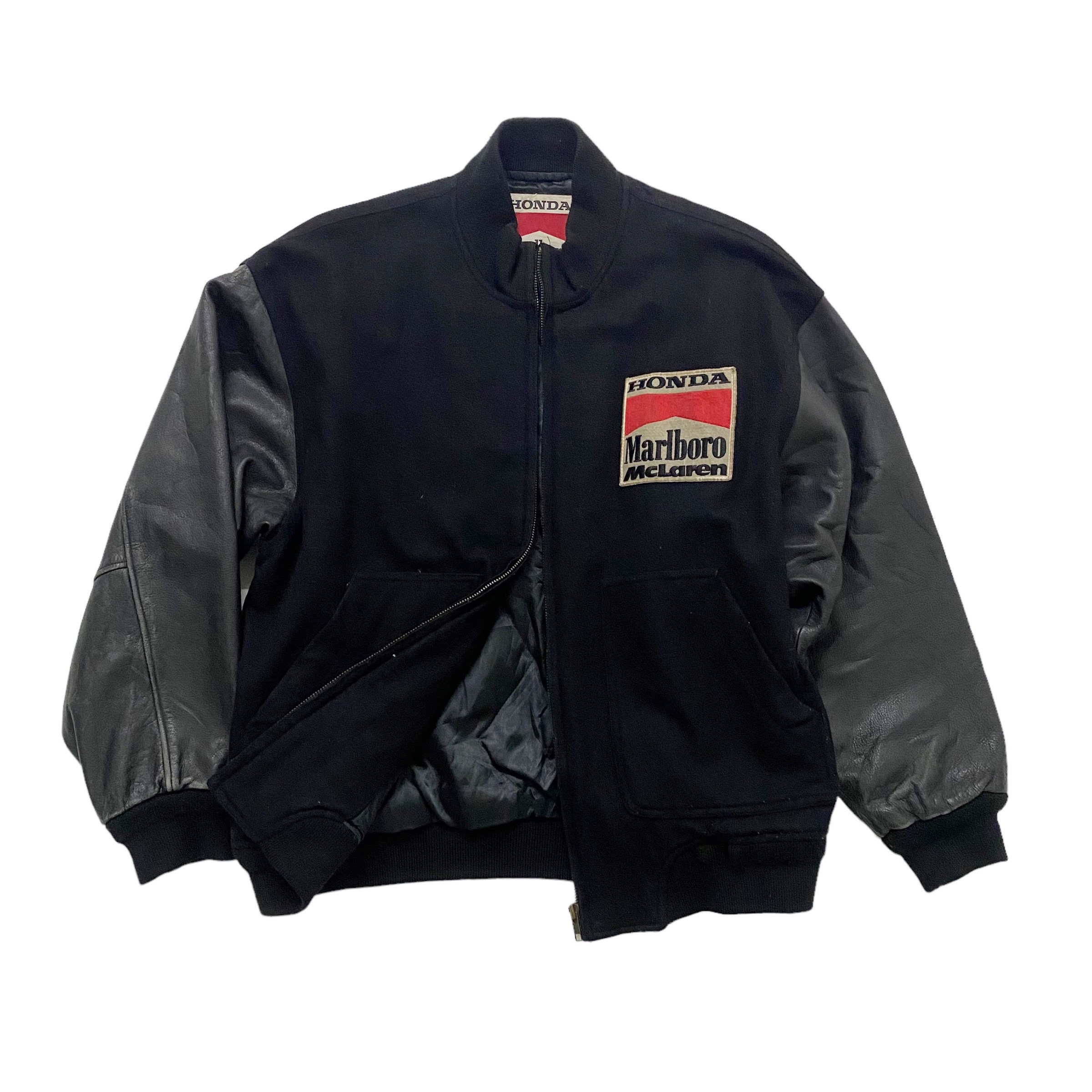 Vintage Honda Marlboro Mclaren Wool Varsity Jacket Size Vintage Honda Marlboro Mclaren Wool Varsity Jacket Size