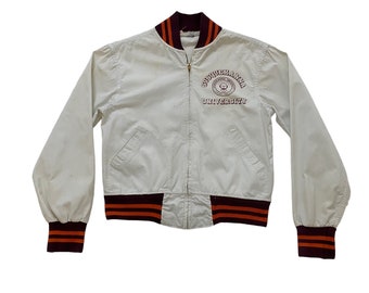 Chaqueta vintage con cremallera Susquehanna de la Universidad Champion de los años 50