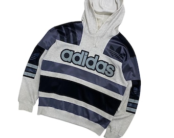Amazingg!!Vintage Adidas trefoil big logo hoodie made in Japan size Medium