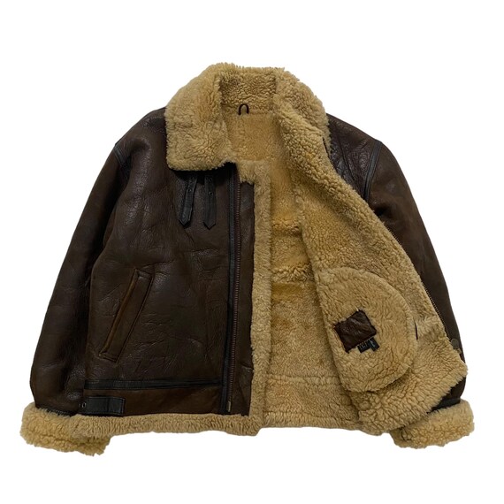 Vintage B3 Jacket Sheepskin leather jacket Avirex Bom… - Gem Vintage B3 Jacket Sheepskin leather jacket Avirex Bom… - Gem