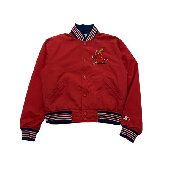 Vintage Starter Cardinals Red Varsity Jacket Size M Fit to S/XS