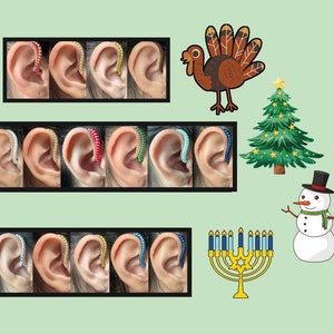 Holiday Hearing aid tube twists, hearing aid cable coils, hearing aid decorations
