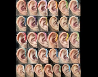 ALL COLORS Custom Bundle Hearing aid tube twists, hearing aid cable coils, hearing aid decorations