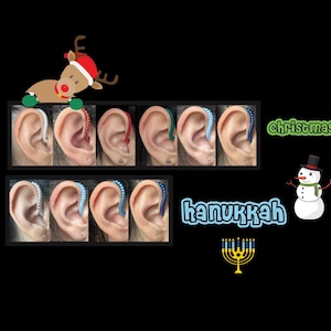 Giros navideños para tubos de audífonos: Bobinas decorativas para cables de Navidad y Hanukkah