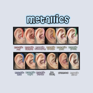 Metallic Hearing aid tube twists, Metallic hearing aid cable coils, pearl hearing aid decorations