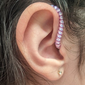 Iridescent Hearing Aid Tube Twists, Hearing Aid Cable Coils, Hearing(07)