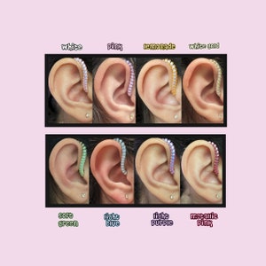 Iridescent Hearing Aid Tube Twists, Hearing Aid Cable Coils, Hearing