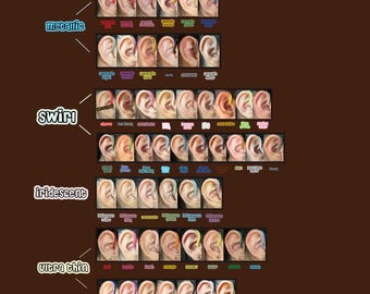 ALL COLORS Hearing Aid Tube Twists: Decorative Hearing Device Coils