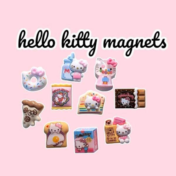 Hello kitty inspired magnets, cute magnets, kawaii magnets