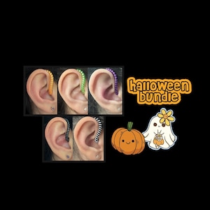 Halloween Hearing aid tube twists, hearing aid cable coils, hearing aid decorations