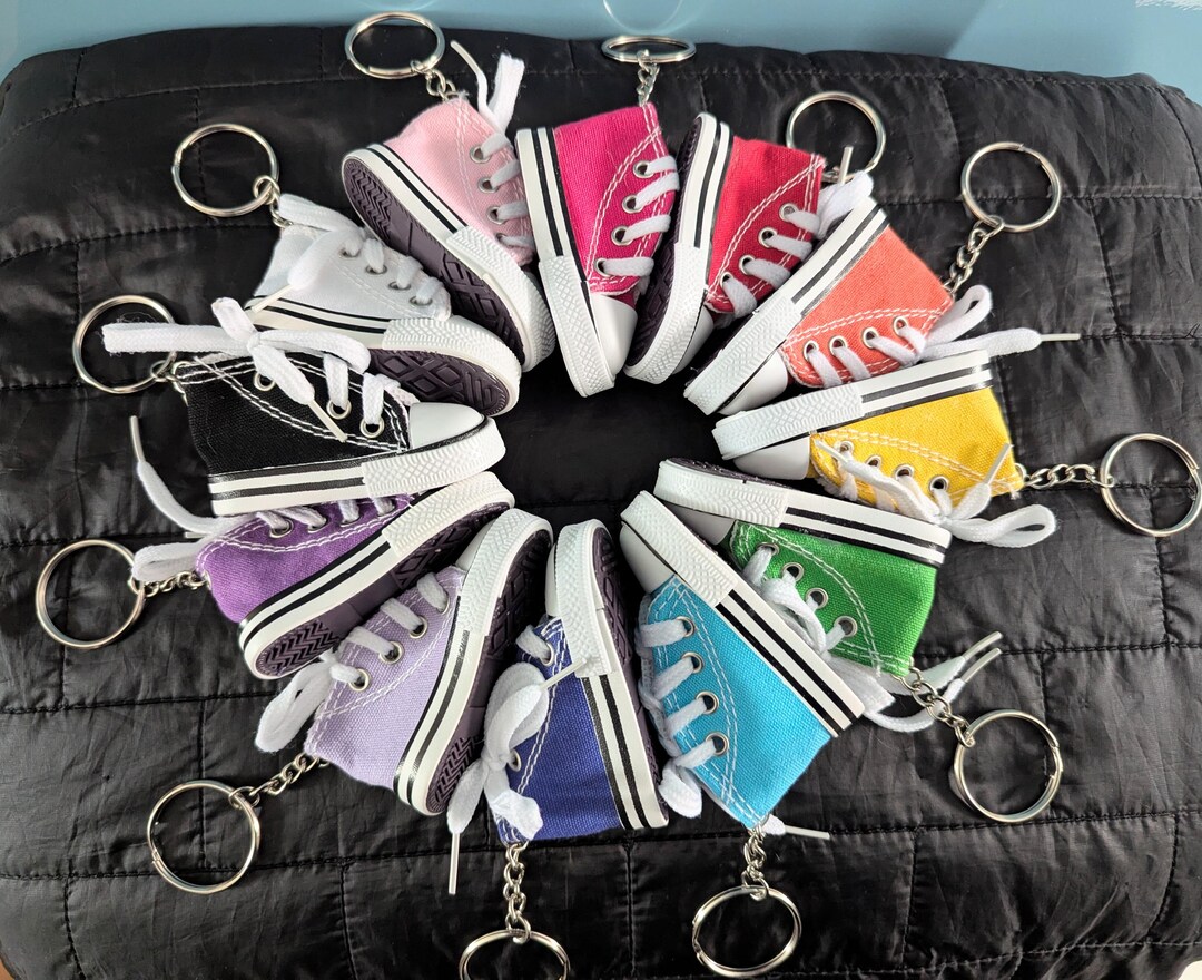 Converse High Top Keychain, Chuck Taylor, 12 Colors Available, Gift ...