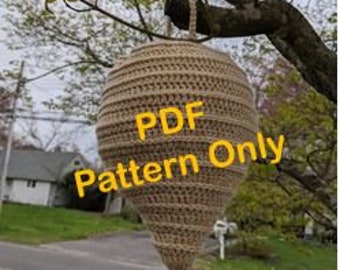 Decoy Wasp Nest, Crochet PDF Pattern Only, Digital Download! UPDATED 3/3/23