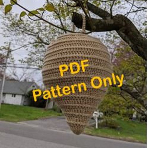 Decoy Wasp Nest, Crochet PDF Pattern Only, Digital Download! UPDATED 3/3/23