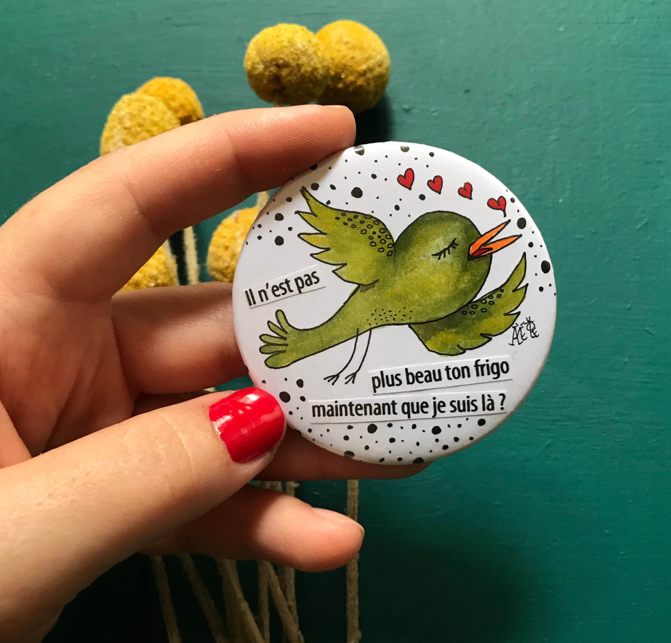 Magnet. Envol d'un Oiseau Vert