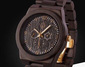 Wood Watch, Engraved Wood Watch, Anniversary Gifts for Boyfriend, Personalized Watch, Mens Wooden Watch, Engraved Watch, Wood Watch Men