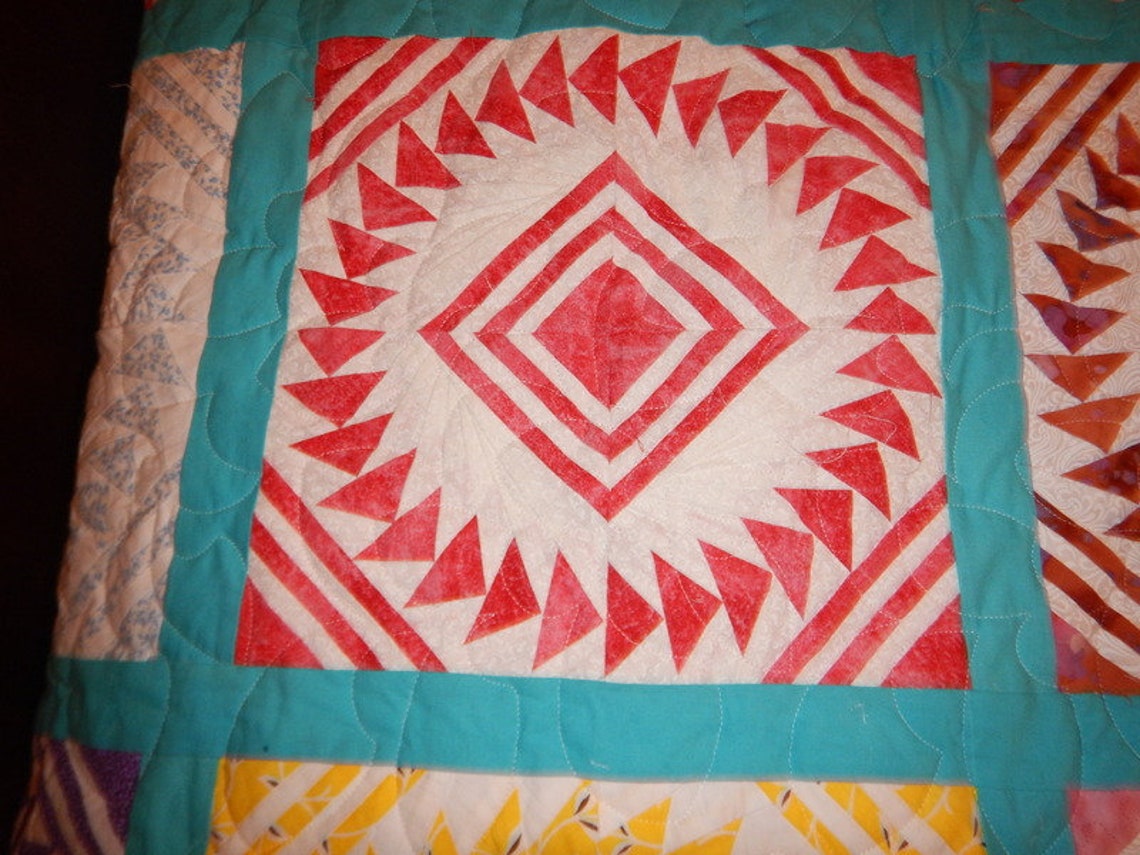 King size homemade quilt Custom Quilt free shipping Etsy