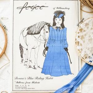 Gone With The Wind inspired Bonnie’s Blue Riding Habit Dress Pattern