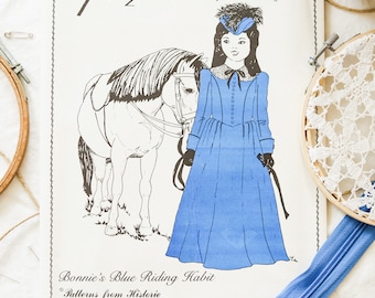 Gone With The Wind inspired Bonnie’s Blue Riding Habit Dress Pattern