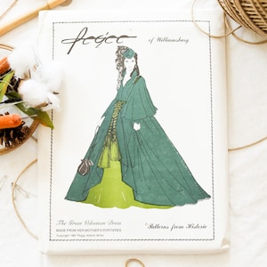 Gone With The Wind inspired Green Velveteen Dress Pattern