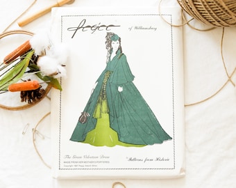 Gone With The Wind inspired Green Velveteen Dress Pattern