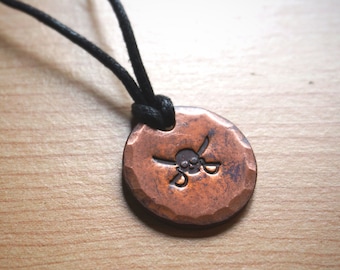 Pirate Blacksmith Copper Pendant