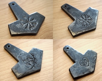 Blacksmith Mjolnir (with Vegvisir, Raven, Aegisjalmir, etc)