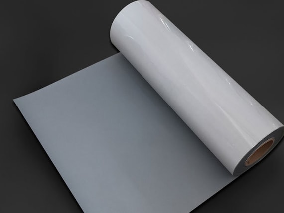Reflective Silver Heat Transfer Film Vinyl - Iron on, sold by meter, perfect for plotter cutting and laser cutting, t-shirt print