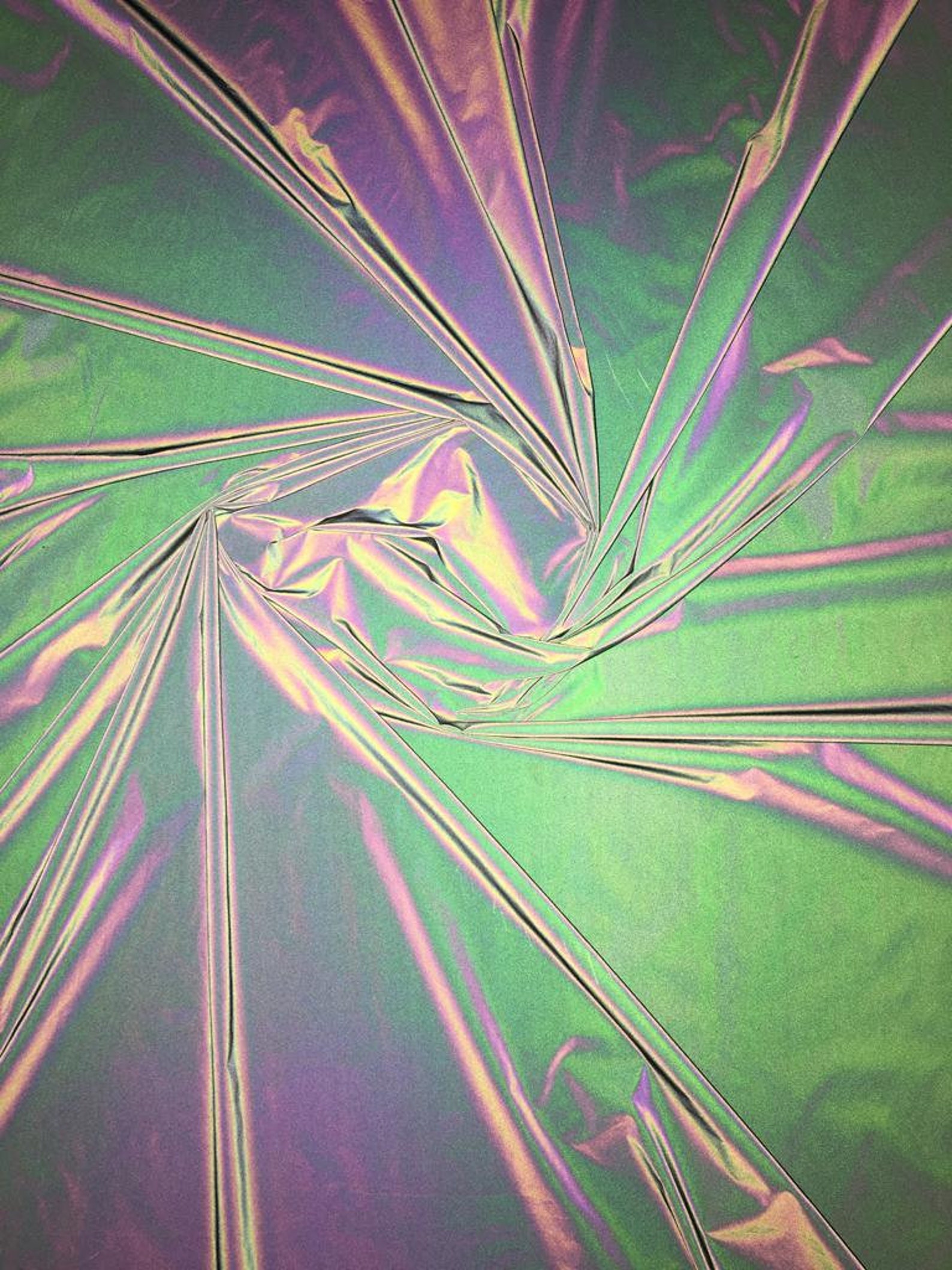 White Iridescent Reflective WOVEN Fabric Rainbow Super Soft , High-vis ...