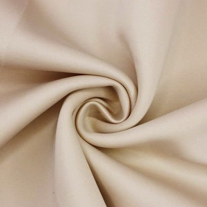Beige Neoprene fabric, 4-way stretch, bonded jersey fabric, fashion fabric, insulation propert., 150cm (59&quot;)wide, double sided-Free shipping
