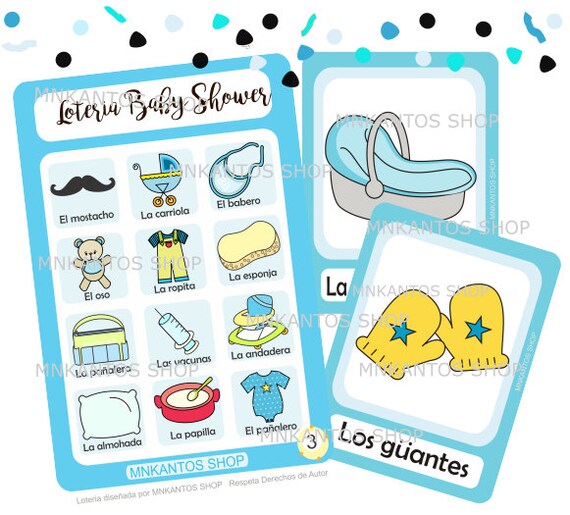 Loteria Baby Shower Nino Boy Espanol Kit Imprimible Digital Descarga Loteria Baby Shower Nino Boy Espanol Kit Imprimible Digital Descarga
