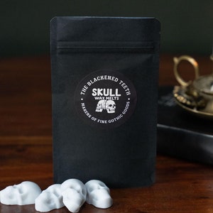 Skull Wax Melts | Gothic Vegan Melts | Skull Decor Handmade by The Blackened Teeth