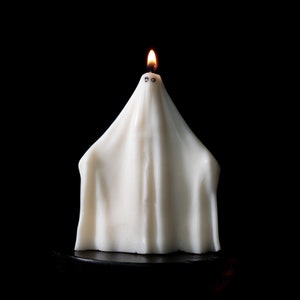 Ghost Candle | Halloween Candle | Gothic Home Decor | Gothic Candle | Halloween Decor | Handmade by The Blackened Teeth
