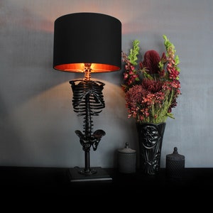 skeleton lamp the blackened teeth gothic lighting gothic home decor