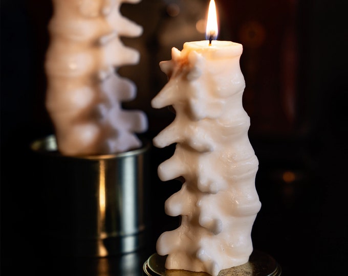 Spine Soy Candle | Gothic Home Decor, Handmade Artisan Candle