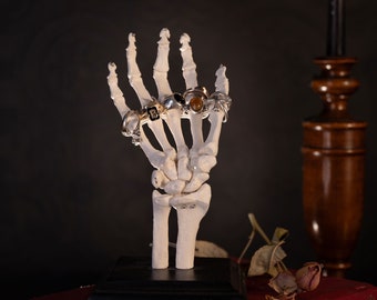 Skeleton Ring Holder | Gothic Jewellery Stand | Ring Tree | By The Blackened Teeth